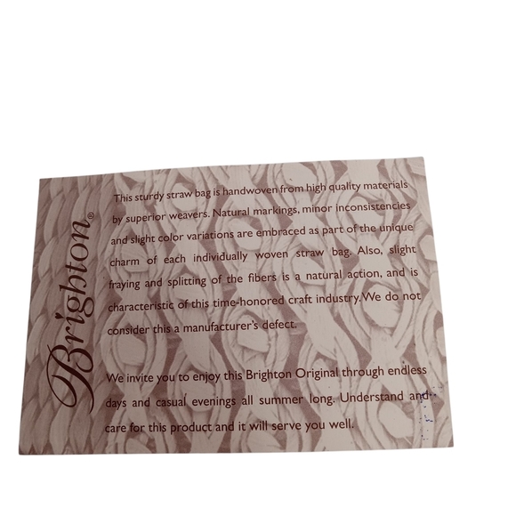 BRIGHTON STRAW BAG WITH PINK TRIM (BLOSSOM) NWT - Picture 8 of 13